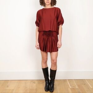 Diane Von Furstenberg Silk Rust Burnt Orange Red Dress